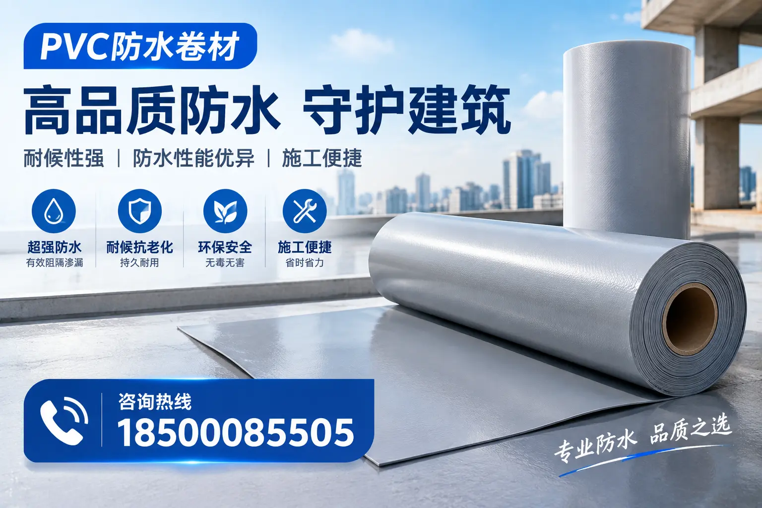 PVC防水卷材的防水效果评测，适合长治的科学依据